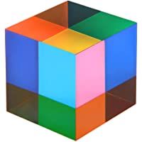 CMY - Cubo de color de 4-1 cm- cubo de cristal acrílico- prisma multicolor- juguete físico y decoración de escritorio- 4…
